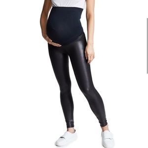 Spanx Mama Faux Leather Leggings Maternity